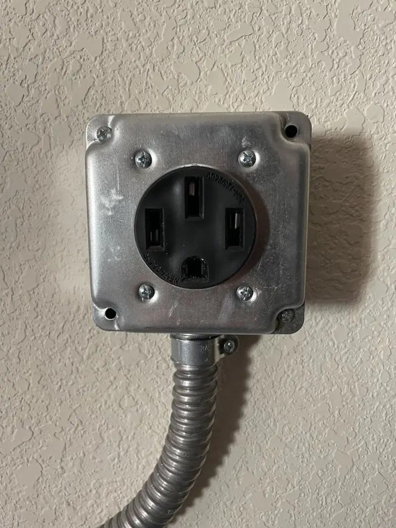 NEMA 14-50 outlet installed for Electrical Panel Upgrade in Clearlake Riviera